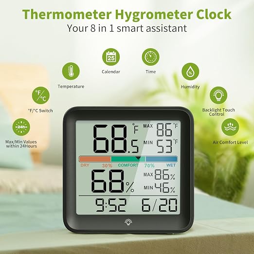Indoor Thermometer Room Temperature Home Hygrometer Humidity Gauge, Accurate - Image 2