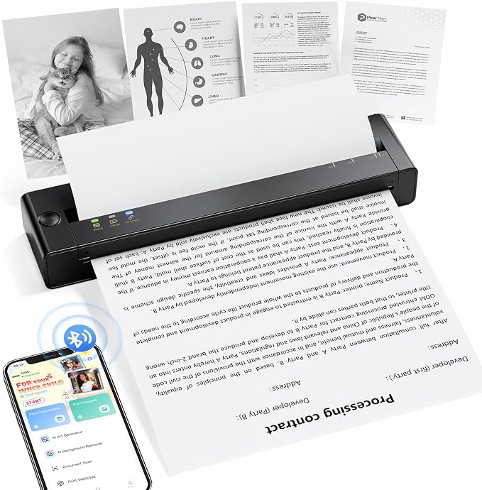 TATTMUSE Inkless Portable Printers Wireless by TATTMUSE