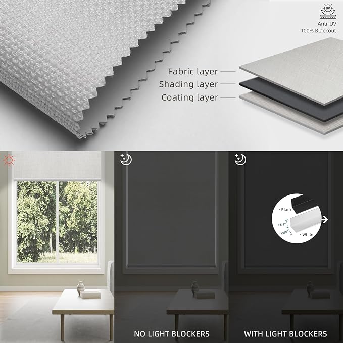 SmartWings Motorized 100% Blackout Shades Blinds, Custom Size, Cordless Window - Image 5