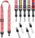 FIEIL Red and White Geometric Shoulder Strap, Adjustable Camera Strap by FIEIL