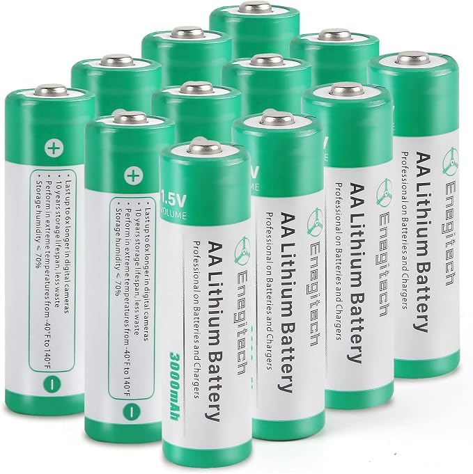 Enegitech AA Lithium Battery, Double A Lithium Battery 1.5V by Enegitech