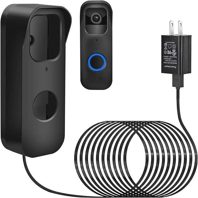 2in1 Power Cable with Adapter & Adhesive Doorbell Mount Compatible with Blink by delilyn