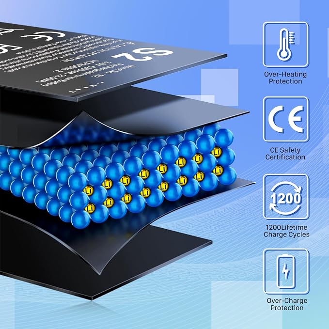 Replacement Battery for S2, 6200mAh Ultra High Capacity Li-ion Battery for Ring - Image 6