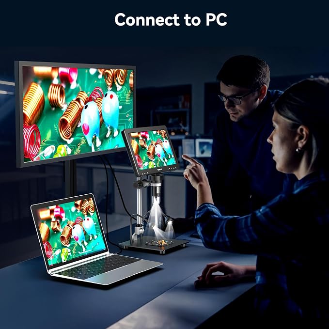 TOMLOV DM9 Max Digital Microscope: 20MP 10.1" 1500X HD IPS Coin Microscope - Image 8
