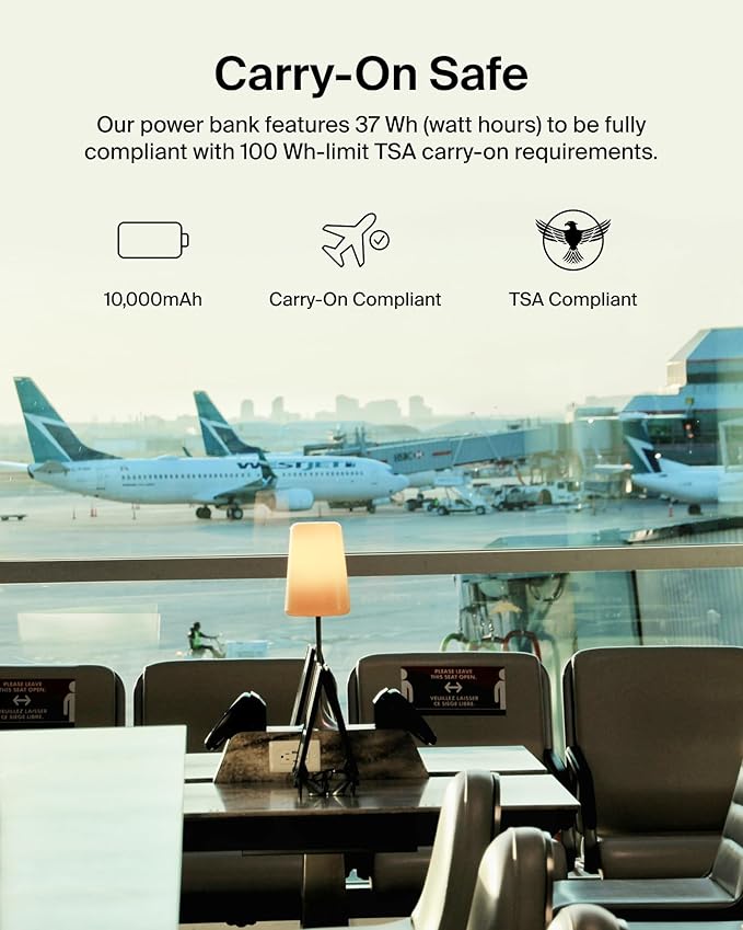 Belkin Portable Charger, Portable Power Bank with Integrated Cable 10000 mAh 20W - Fast Charge USB C Power Delivery - iPhone 17, Air, Pro, Pro Max, iPad, AirPods, Apple Watch, Galaxy S25, etc. - Blue