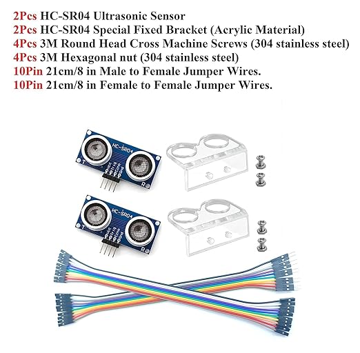 WWZMDiB 2 Pcs HC-SR04 Ultrasonic Sensor Module Compatible - Image 2