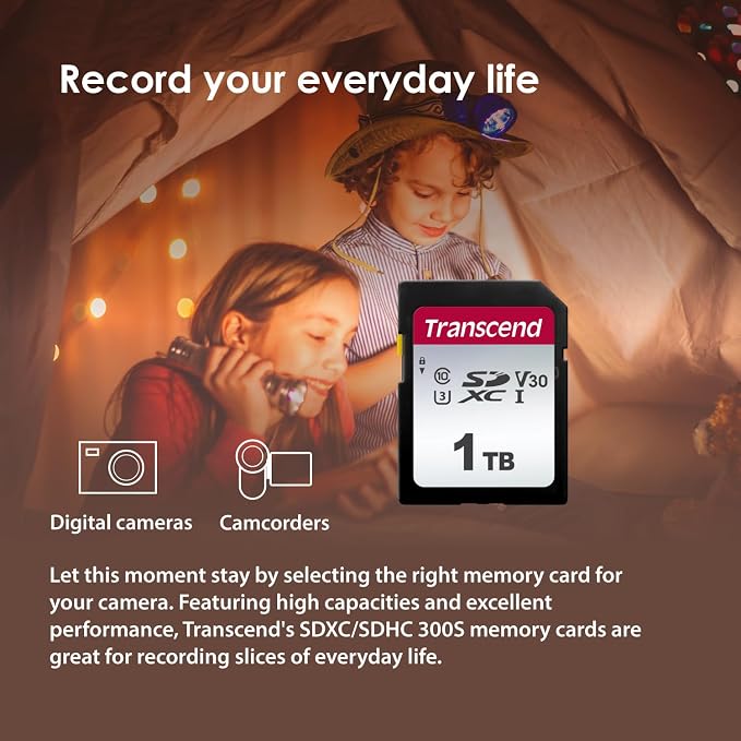 Transcend SDC300S 128GB SDXC SD Card, Compatible - Image 2