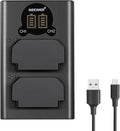 NEEWER 2 Pack 2280mAh NP-FZ100 Replacement Battery and Dual USB Charger by Neewer