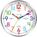 Roymnie 14 Inch Wall Clock for Kids Learning to Tell Time, Modern Silent by Unknown
