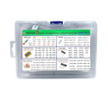 Nodehawk Electronic Component Kit -Total 1800 Pcs, LED Diodes, Resistors, Capacitors, Ceramic Capacitors, Transistors, Diodes - for DIY Projects, Electronics Hobbyists