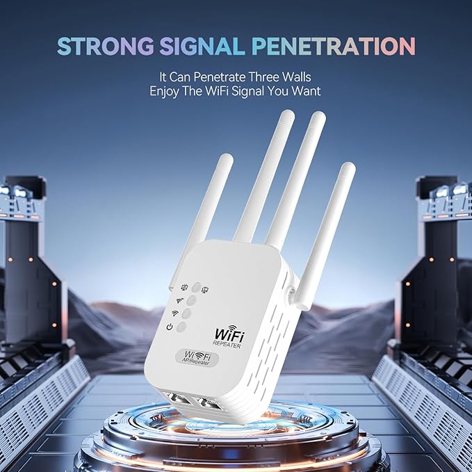 2025 WiFi Extenders Signal Booster for Home Long Range Up to 9800 sq. ft & 40 Devices, WiFi Extender Signal Booster, Internet Booster, Long Range WiFi Extender,Quick Setup-Medium