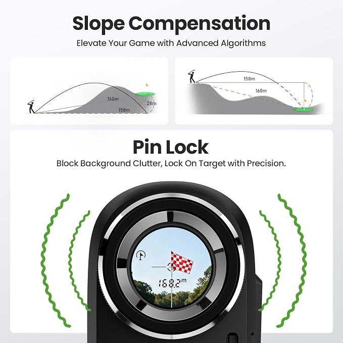 EENOUR Golf Range Finder with Slope, 1200 Yards Golf Rangefinder, Laser - Image 4