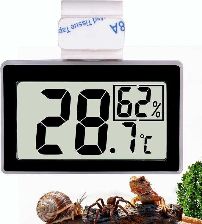 Digital Reptile Thermometer for Tank, Temperature and Humidity Monitor by JLENOVEG