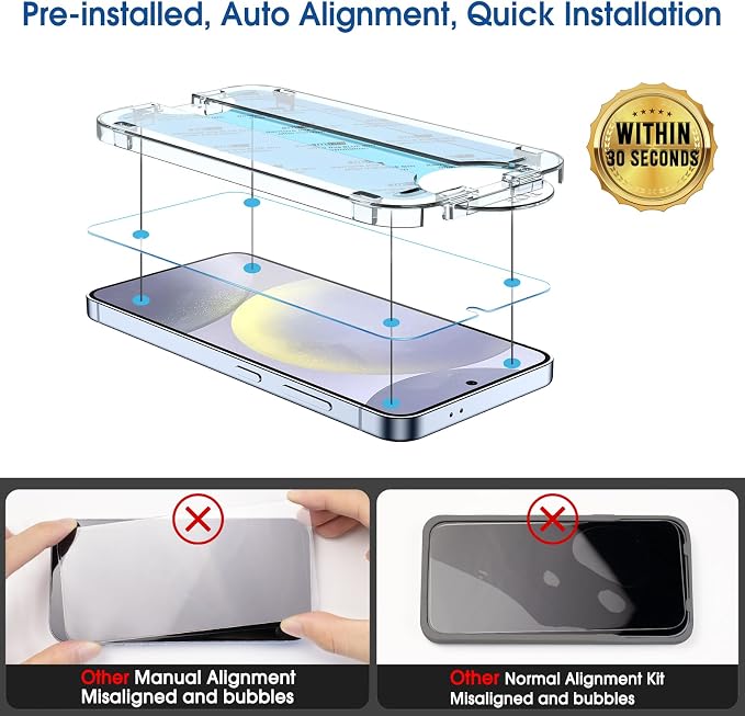 amFilm Auto-Alignment OneTouch for Samsung Galaxy S24+ Plus 6.7" Screen - Image 4