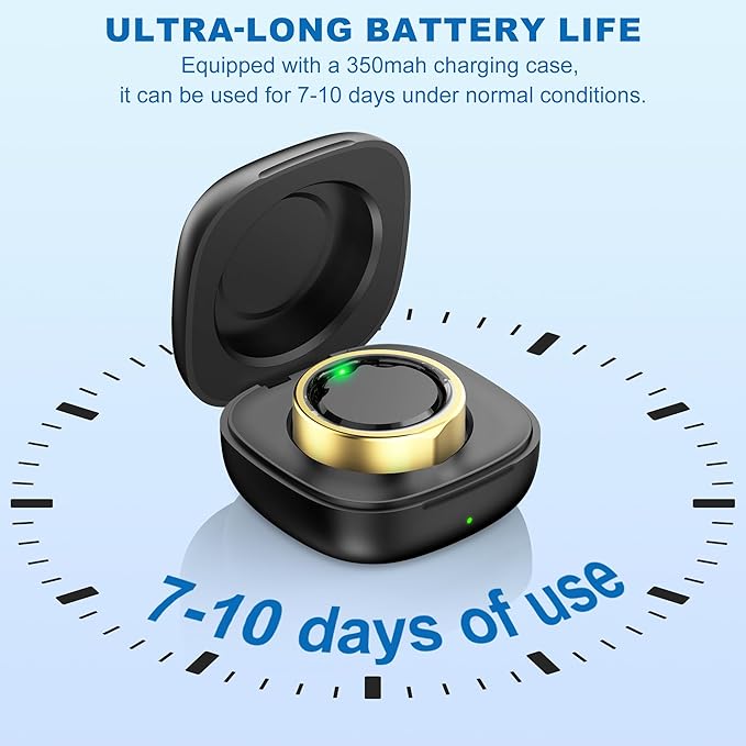 Smart Ring for Women Men, Valentine's Day Gifts, Minimalist Fitness Ring with Heart Rate, Stress, Sleep, Step, Calorie Tracking, 5ATM Waterproof for iPhone and Android,No Subscription (Rose Gold, 6)