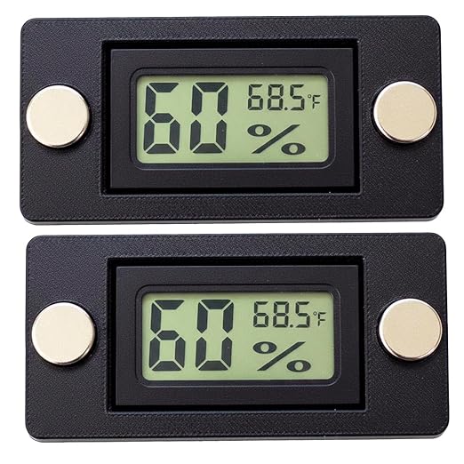 2 Pcs Magnetic Jumping Spider Enclosure Thermometer and Humidity Gauge by Unknown