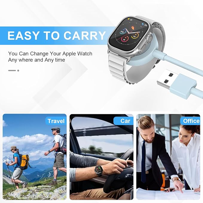 Fast Charger for Apple Watch Charger, Magnetic iWatch Charger to USB A Cable - Image 8