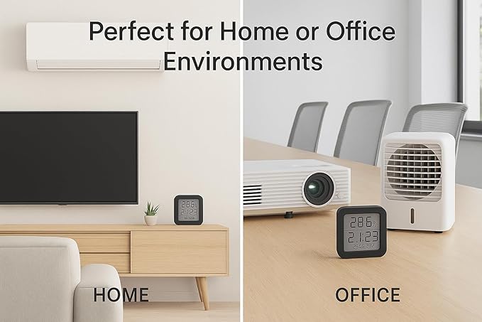 Toyanc Universal Remote Hub: WiFi IR Blaster with Built-in Temp & Humidity Monitor - Smart Home Automation for Air Conditioner, TV, & Audio - Compatible with Smart Life, Tuya, Alexa & Google