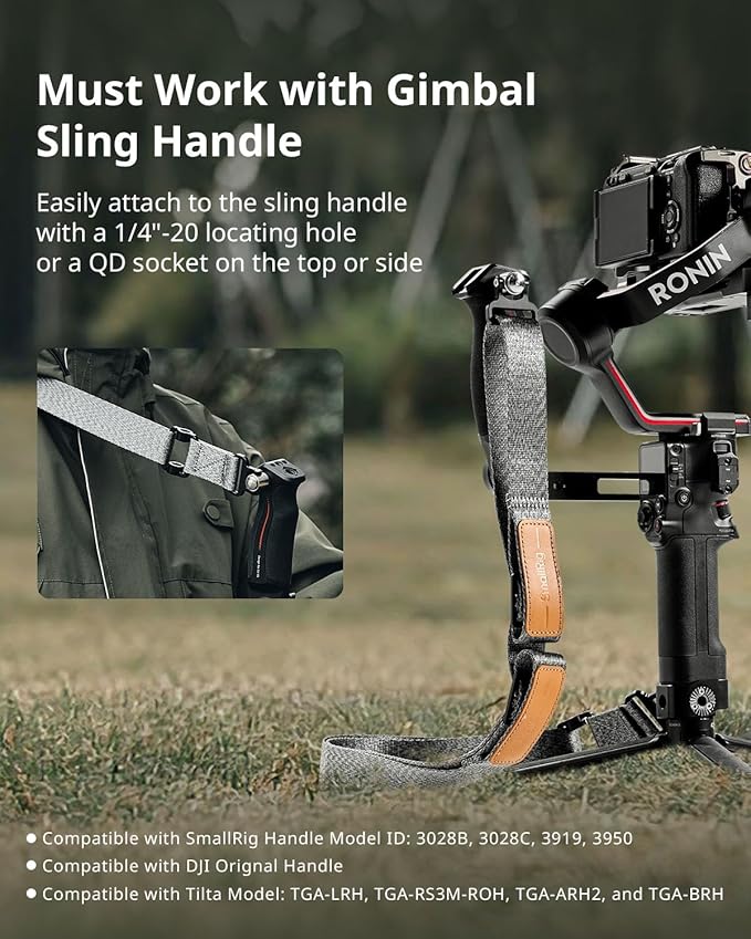 SmallRig RS3 RS2 Weight-Reducing Shoulder Strap Compatible with Sling Handle for DJI, Gimbal Belt with Upgraded QD Quick Release Buckles for DJI RS 5 / RS4 / RS4 Pro/RS 3 / RS 3 Pro/RS 2