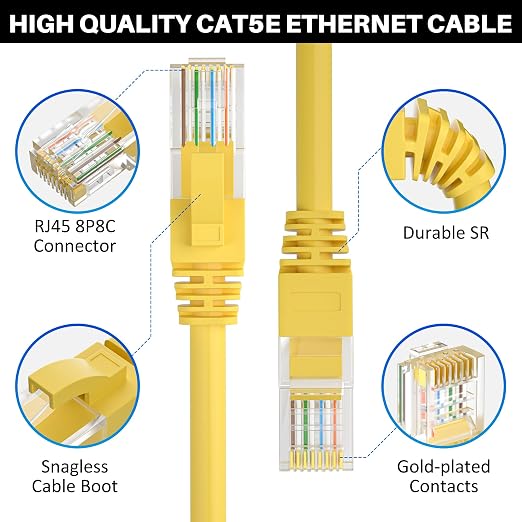 Cat5e Ethernet Cable 35 FT, Long Cat 5e Internet Cable, Standard RJ45 Connector - Image 2