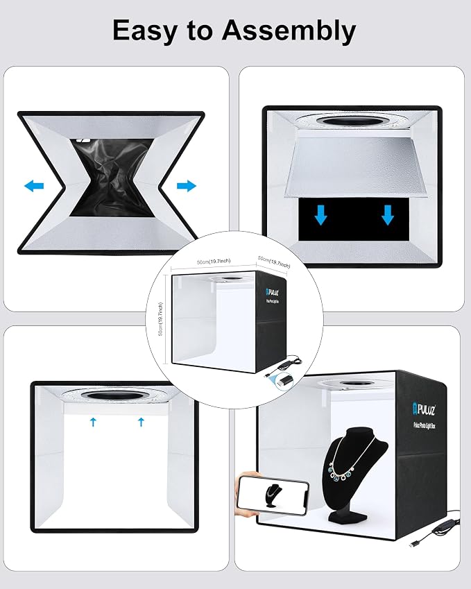 PULUZ Light Box Photography, 20x20 inch Large Photo Light Box - Image 7