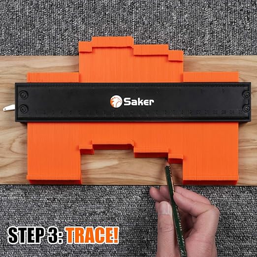 Saker Contour Gauge Duplication-Adjustable Lock-Precisely Copy Irregular Shape-Irregular Woodworking Tracing-Must Have Tool Valentine's Day Gifts for DIY Handyman Men Husband 10 Inch+5 Inch