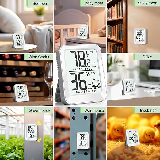 3 Pack Room Thermometer Indoor Hygrometer Digital Mini Humidity Meter Gauge - Image 6