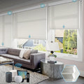 SmartWings Motorized Cellular Shades, Honeycomb Blinds Compatible with Zigbee/Alexa/Z-Wave/Homekit, Wireless Remote Control for Smart Home and Office in Customized Size,70% Blackout White Grey