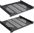 RIVECO 2 PCS 12” Rack Shelves for 19 inches Network Rack & Cabinets, 1U Rack by RIVECO