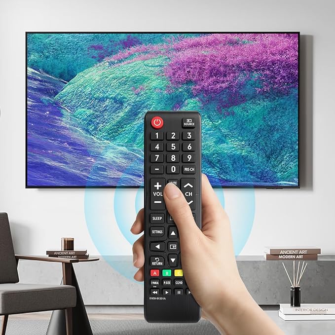 Replacement Remote Control for Samsung TV Remote BN59-01385A, Remote Control Compatible with Samsung TVs: The Frame, Neo QLED, QLED (BN59-01301A)