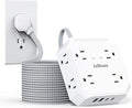 Multiple Outlets Surge Protector Power Strip, 15ft Braided Long Extension Cord with 4 USB Charging Ports(2 USB C) Flat Wall Plug Outlet Heavy Duty Charging Station for Home College Dorm Essentials