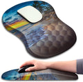 KUOSGM Mouse Pad Wrist Support, Ergonomic Mouse Pad with Massage Dot, Comfortable Computer Mouse Pad for Laptop, Wrist Rest Pain Relief Mousepad with Non-Slip PU Base for Office & Home, 12 x 8 in