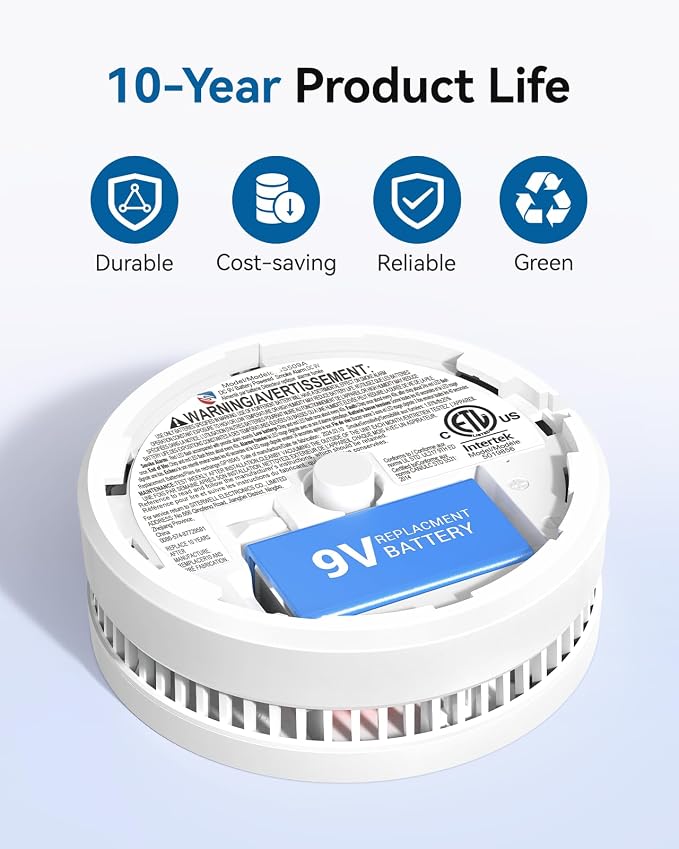 SITERWELL12 Pack Smoke Detector, 10 Year Product Life Fire Alarm - Image 4