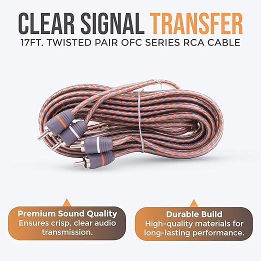 Elite Audio Premium 0 Gauge CCA Amplifier Installation Wiring Amp Kit, 3600 watt High-Power Wiring with Triple Shielded RCA’s and ANL Fuse Holder - EA-PRMK0 Amp Install Kit