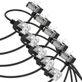 Cat6A Ethernet Cable 90 Degree Downward Angled 10FT 5 Pack, Flexible Slim & by Thzzhnno