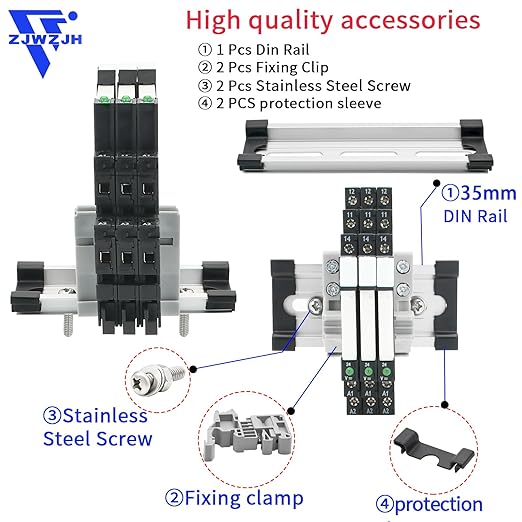 3Pcs Electromechanical Relay Black Miniature Power Relay 24VDC and 24VAC HF41F/24-ZS 6Amp SPDT with LED Light, DIN Rail, Ultra Small and Thin Socket