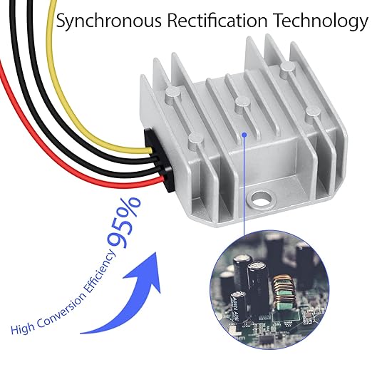 LeMotech DC 8-40v to 12v Converter 3A 36W Step Down Converter Voltage Reducer IP68 Waterproof Transformer for Golf Cart Truck Boat Vehicle