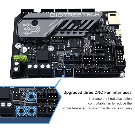 BIGTREETECH SKR Mini E3 V3.0 32 Bit Control Board Integrated TMC2209 UART Stepper Driver Supports Marlin/Klipper Compatible Ender 3/Ender 3 Pro/Ender 3 V2 Ender 5 3D Printer Motherboard