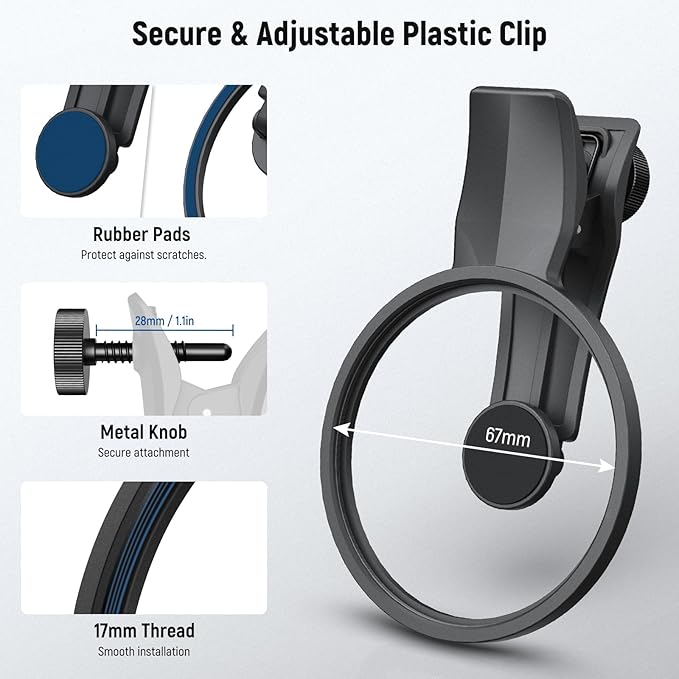 NEEWER 2 in 1 67mm CPL & Black Diffusion 1/4 Filter Compatible - Image 3