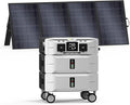 IEE SP5000 Solar Generator with 1x400W Solar Panel,120/240V Dual Voltage 5000W(Peak 9000W) 5120Wh LFP Battery Power Station,Fast Charging APP Control for Home Use,Emergencies,RVs.