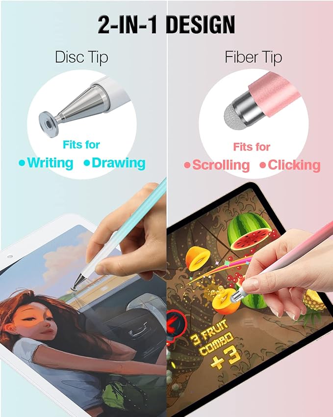 Stylus Pens for Touch Screens, 2 in 1 High Precision Universal Stylus Pen for - Image 2