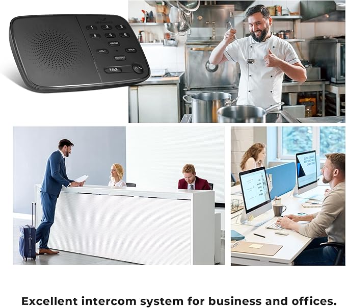 Hosmart UltraSpeak Pro Intercoms Wireless for Home, Two-Way Real-time Intercom Full Duplex Wireless Intercom System for Home Use, Clear Sound House Intercom System for Business with 1200 Feet Range