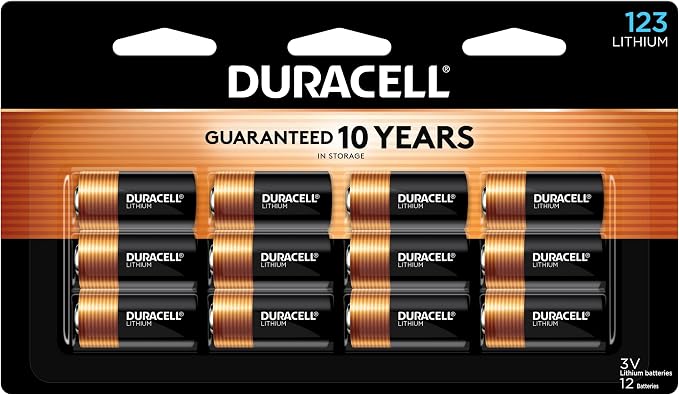 Duracell CR123A 3V Lithium Battery, 3 Volt High Power by Duracell