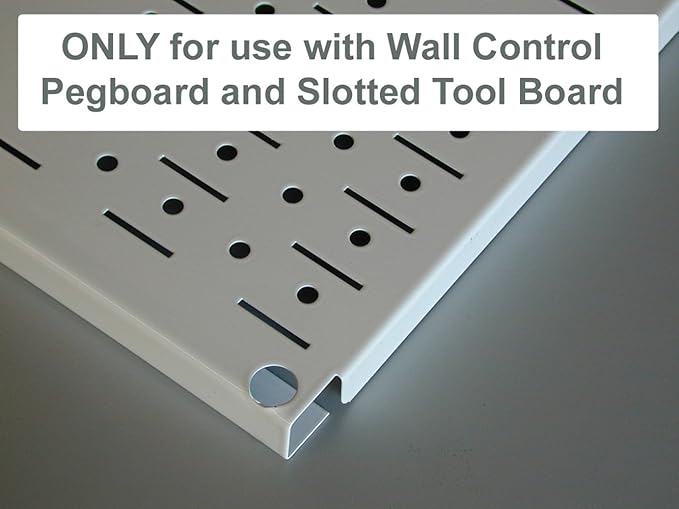 Wall Control Pegboard Accessory - U-Shaped Slotted Metal Hook - White (Pack of 2)