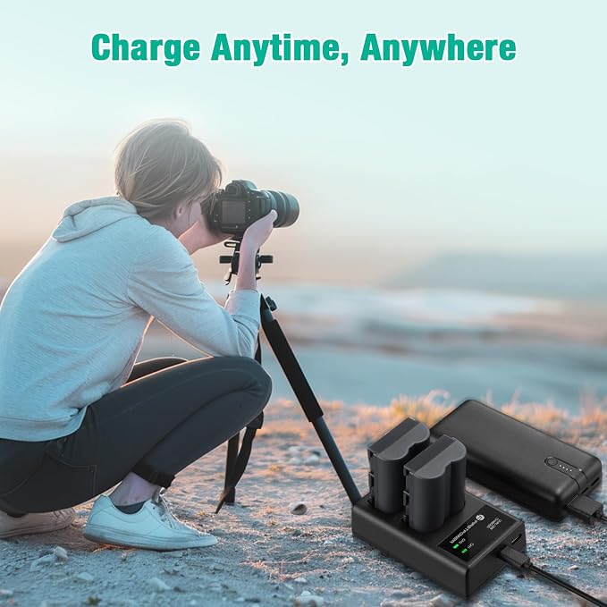 FirstPower BP-511 BP-511a Battery 2-Pack 2200mAh and Dual USB Charger - Image 6