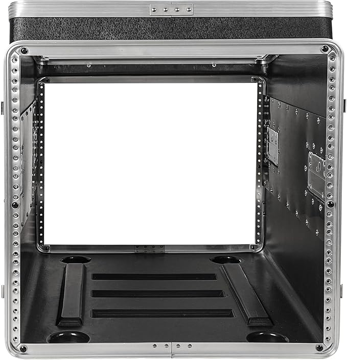 Sound Town Lightweight and Compact 8U ATA ABS Rack Case, with Slant Mixer Top, 21" Depth, 10U Top and 8U Side Spaces (STMR-A10X8U)
