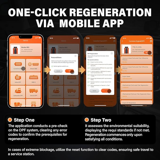 TopTekk for DPF Reset and Regeneration Tool, Compatible with Caterpillar Engines, Emergency Regeneration and DPF Error Code Clearing