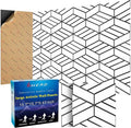 BSHEAD 8 Pack 2-Layer Soundproof Wall Panels, 15.7 x 15.7 x 0.43 in Large Sound Proof Foam Panels for Walls, 0.9lb/ft³ High Density, 3D Acoustic Panels,Artistic Noise Dampening Panels White&Black