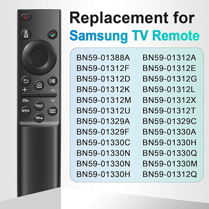 for Samsung Remote Replacement BN59-01388A Remote Control for S-amsung Crystal UHD TV Remote CU7000 DU7200 Series Smart TV,Also Replacement for Samsung TV Remote BN59-01457A BN59-01388H TM2240A