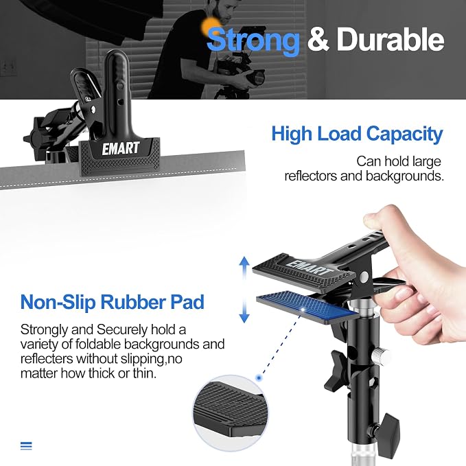 EMART Photography Reflector Holder, Photo Video Studio 5/8" Heavy Duty Metal - Image 3